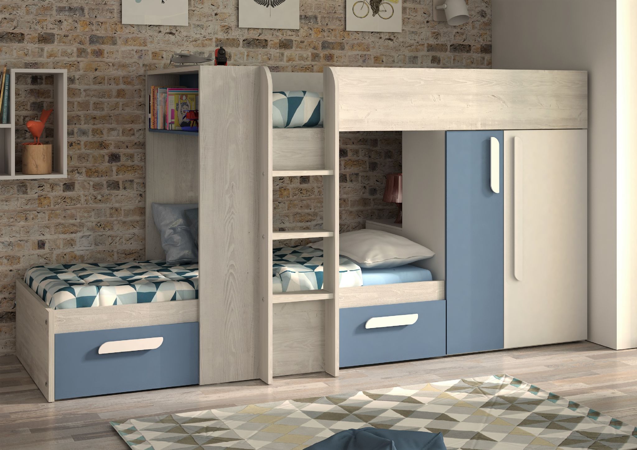 barca blue bunkbed 1219 p 2 barca blue bunkbed 1219 p 2