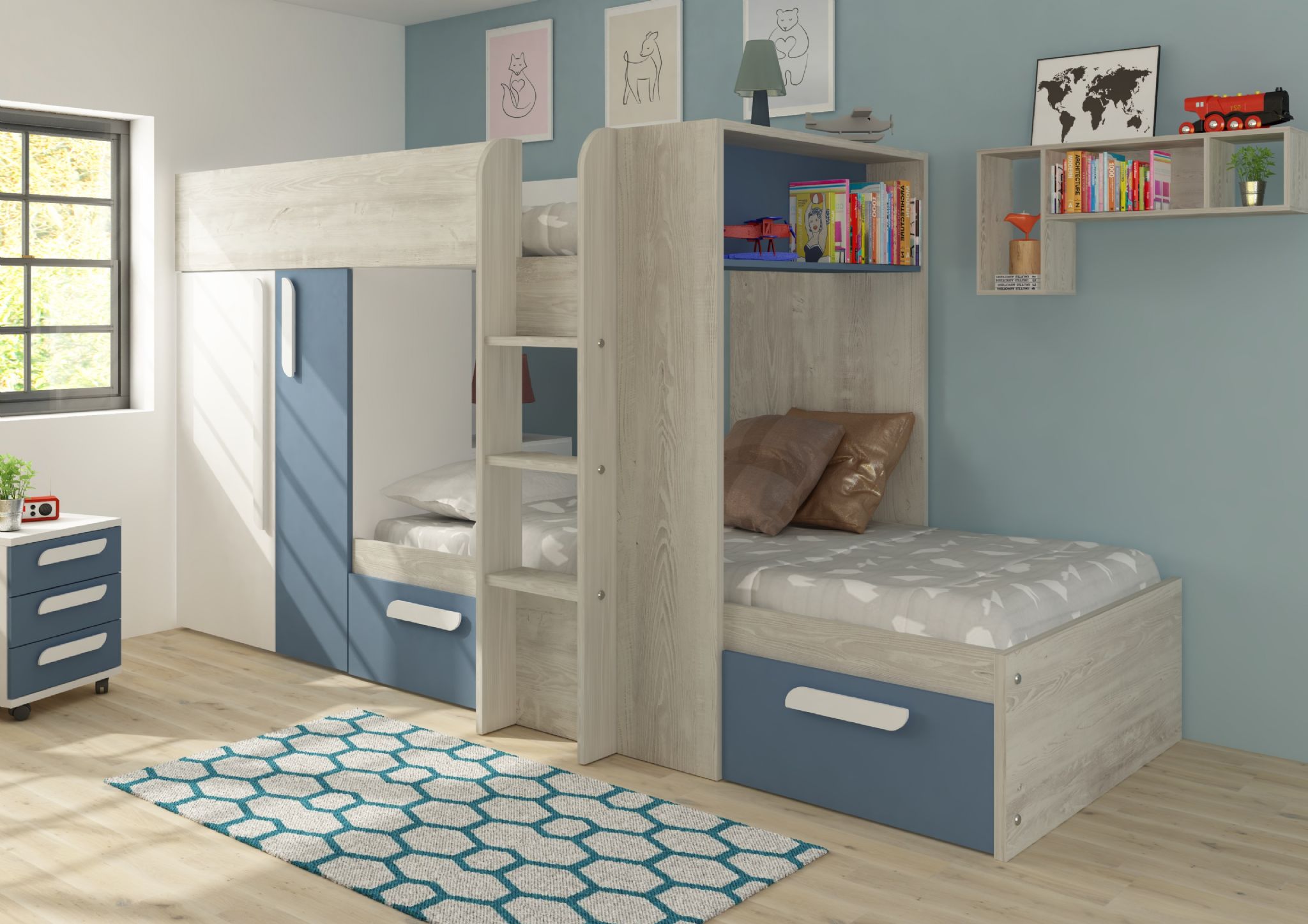 barca blue bunkbed 2 1219 p 1 barca blue bunkbed 2 1219 p 1