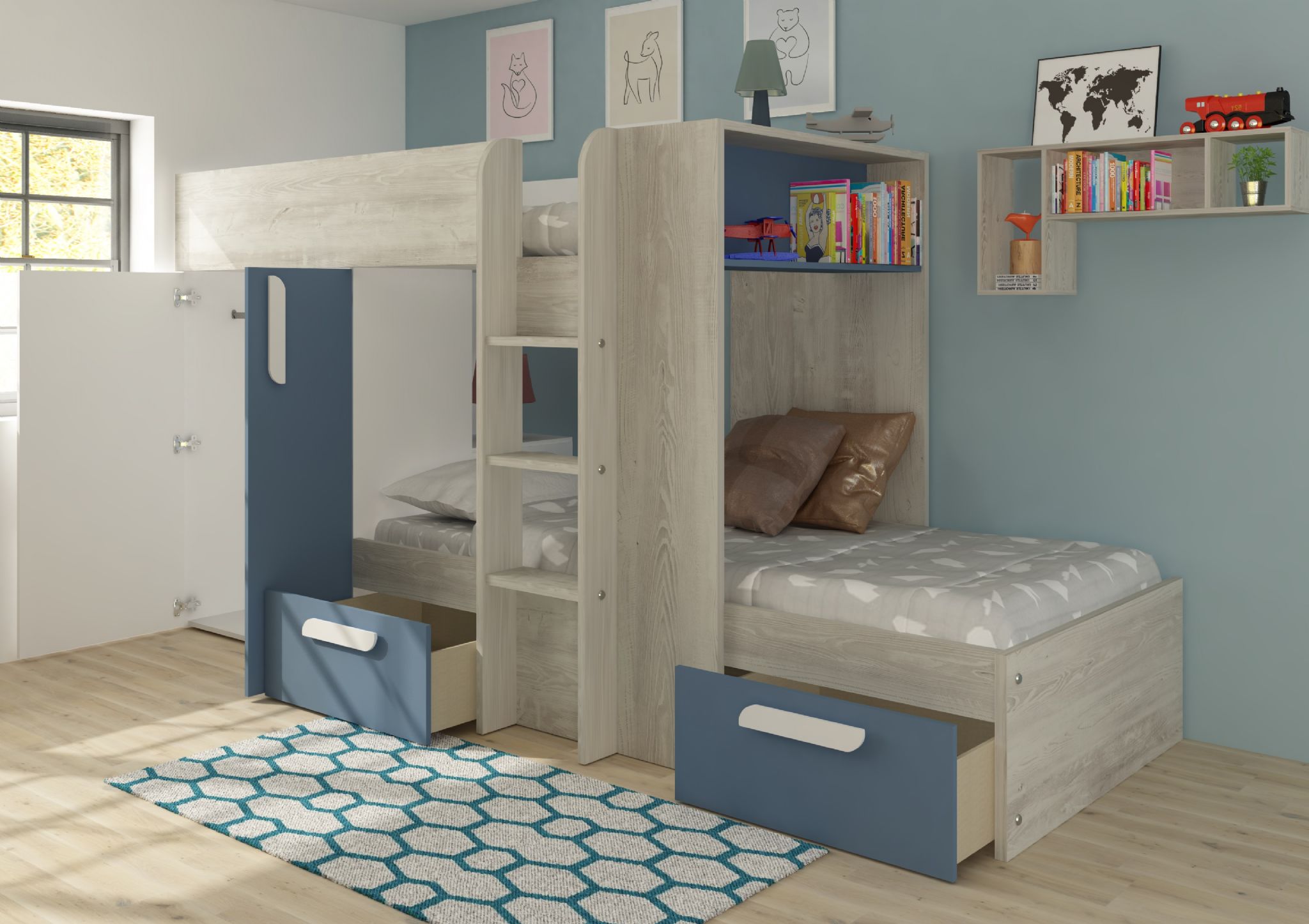 barca blue bunkbed 3 1219 p 1 barca blue bunkbed 3 1219 p 1
