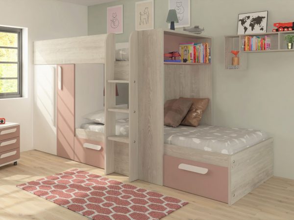 barca pink bunkbed 2 1220 p 1