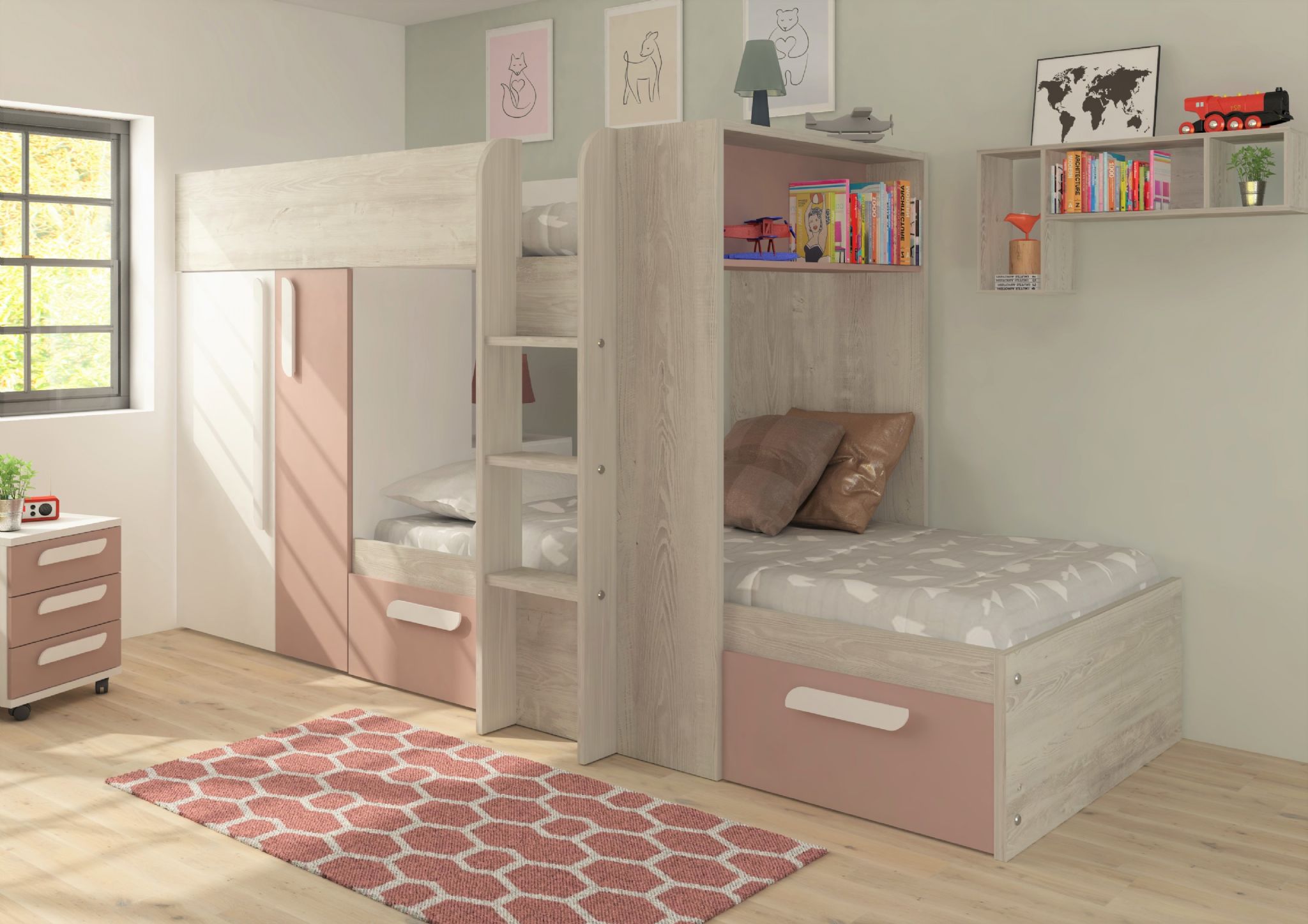 barca pink bunkbed 2 1220 p 1 barca pink bunkbed 2 1220 p 1
