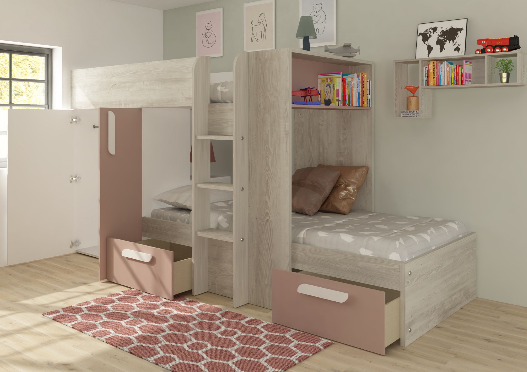 barca pink bunkbed 3 1220 p 1 barca pink bunkbed 3 1220 p 1