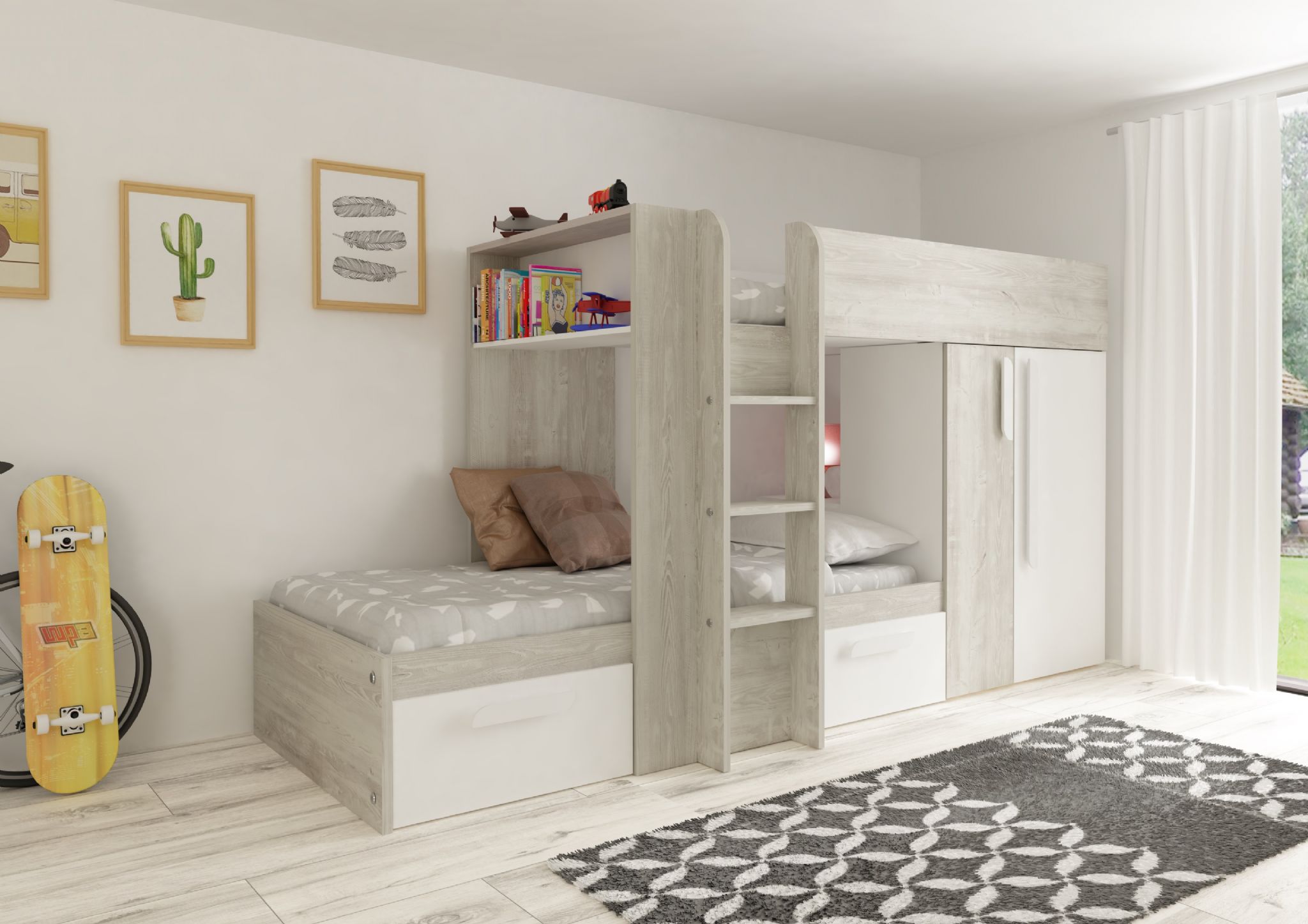 barca white bunkbed 1221 p 2 barca white bunkbed 1221 p 2