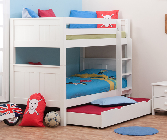 stompa classic bunk with trundle white large stompa classic bunk with trundle white large