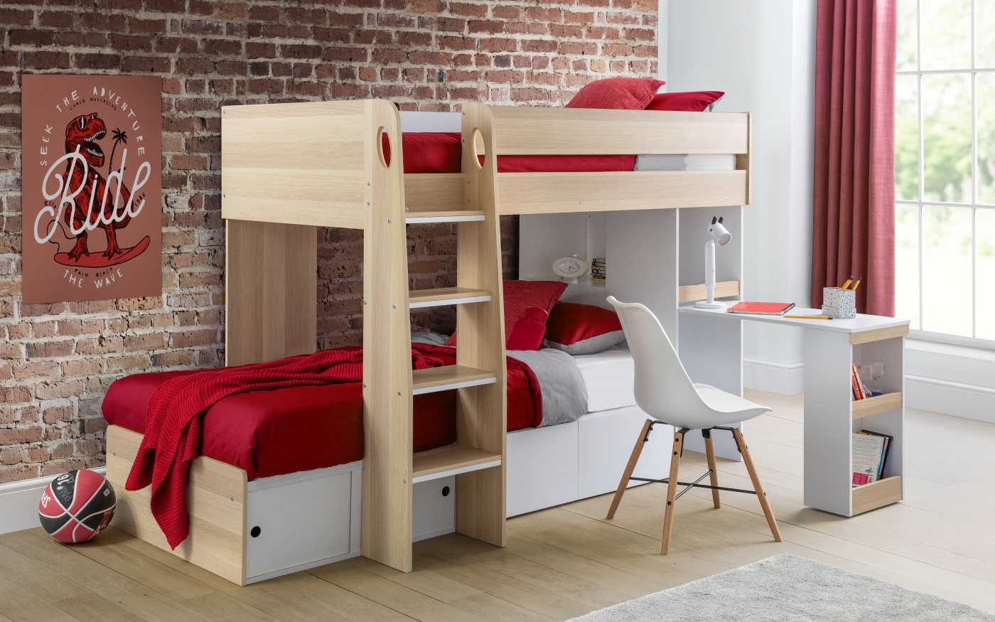 Eclipse Bunk White Oak Roomset
