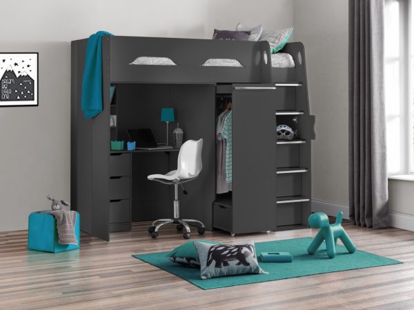 Pegasus High Sleeper Roomset Anthracite Blue