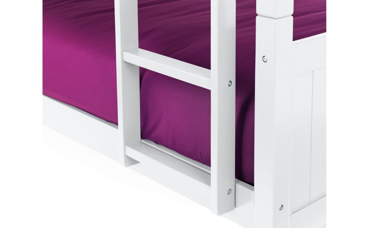 bella white bunk bed ladder detail bella white bunk bed ladder detail