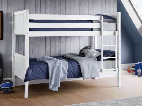 bella white bunk bed roomset