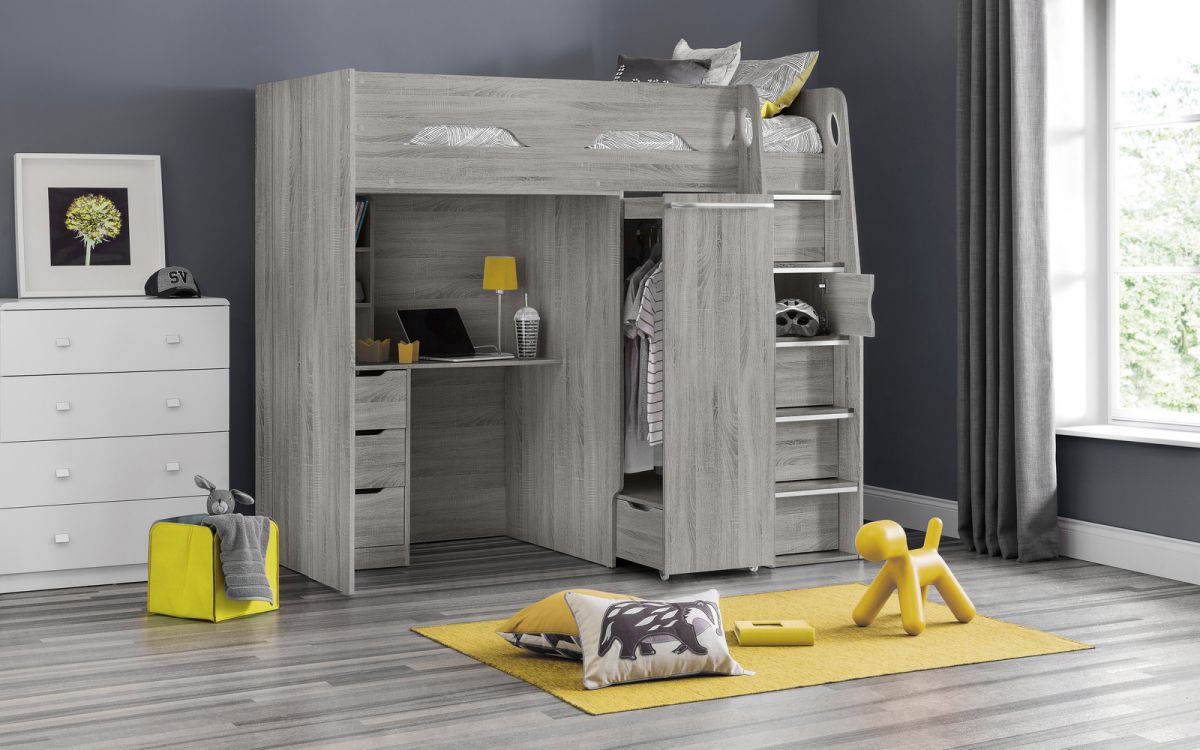 pegasus highsleeper grey oak roomset pegasus highsleeper grey oak roomset