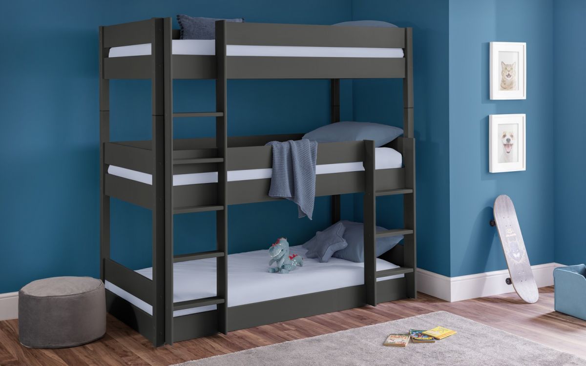 trio triple bunk anthracite roomset trio triple bunk anthracite roomset