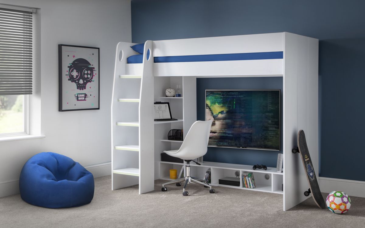 nebula white gaming bed roomset nebula white gaming bed roomset