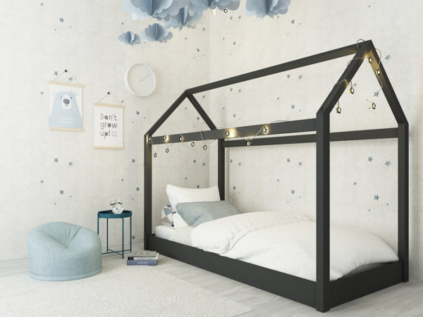 Hickory 3.0 Single Bed Black LifeStyle