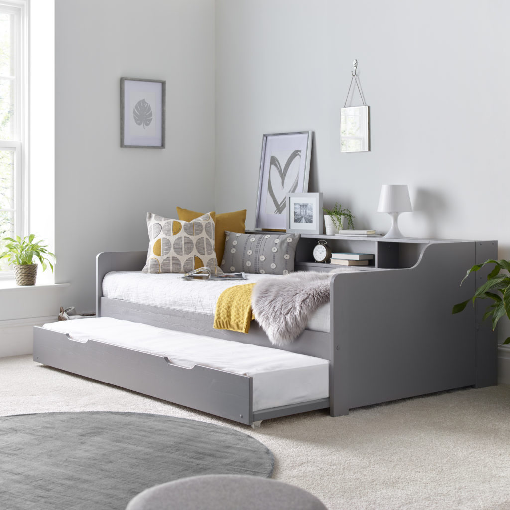 Grey day bed main part open original Grey day bed main part open original