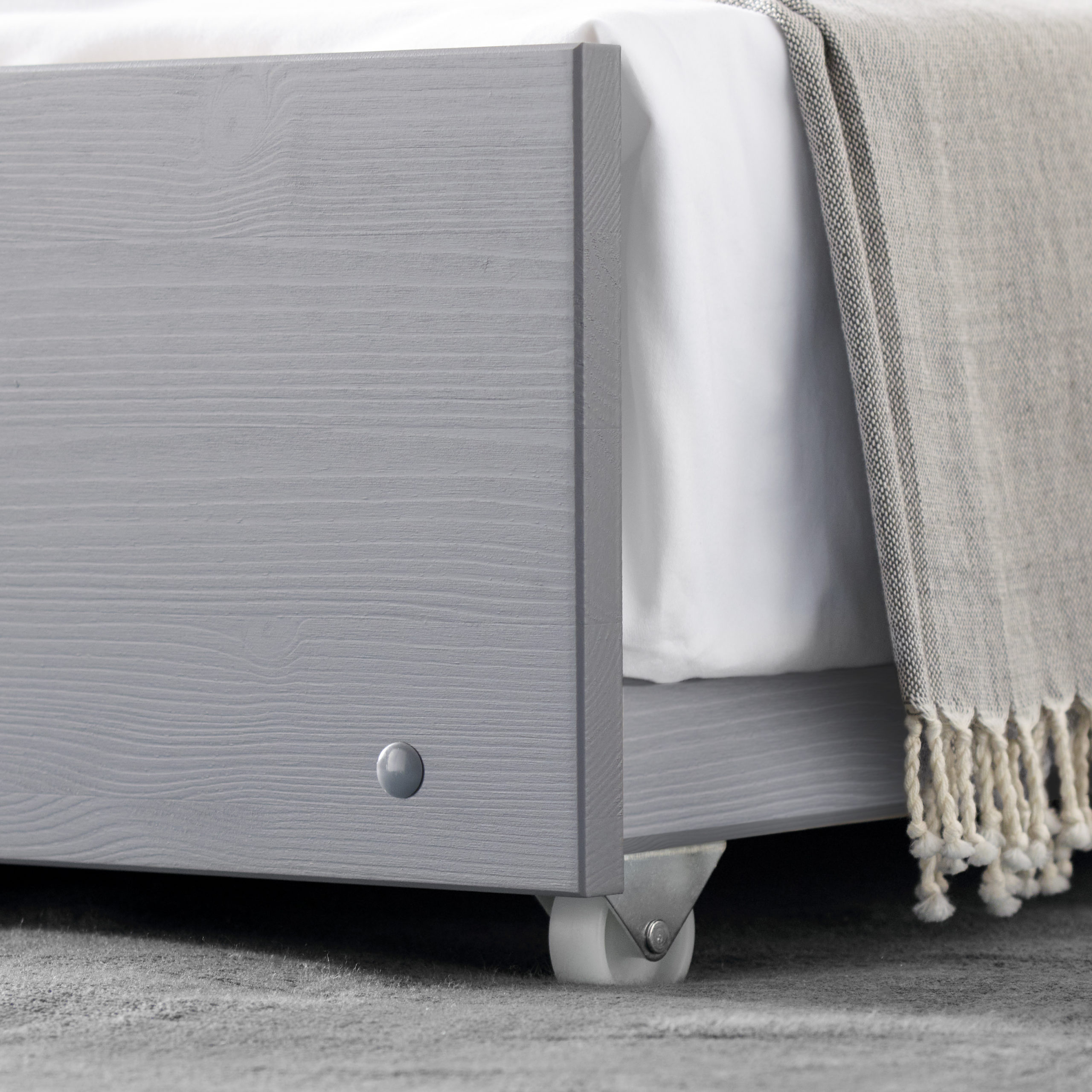 Grey daybed wheel detail original Grey daybed wheel detail original