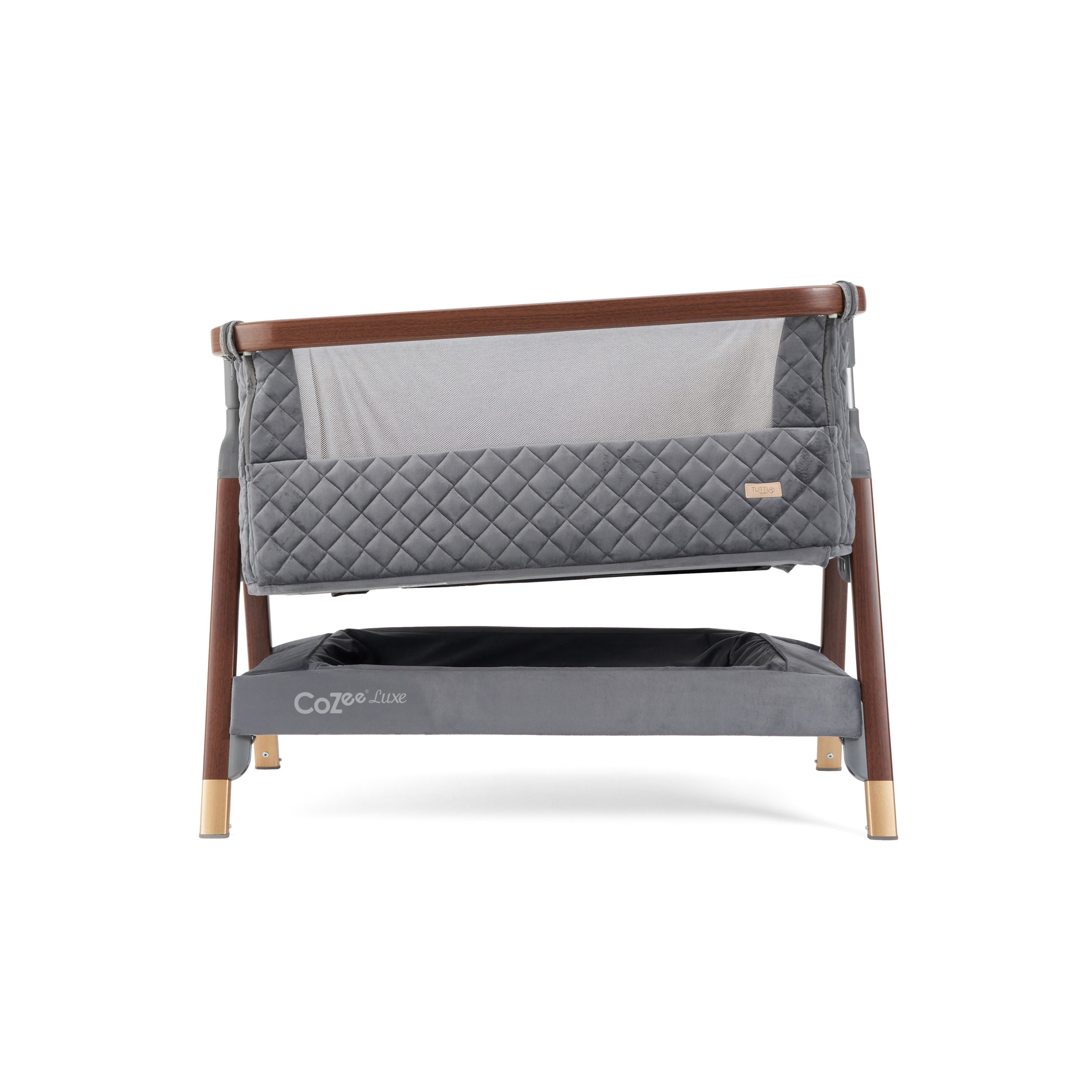 CoZee Luxe Bedside Crib Walnut Slate 4 CoZee Luxe Bedside Crib Walnut Slate 4