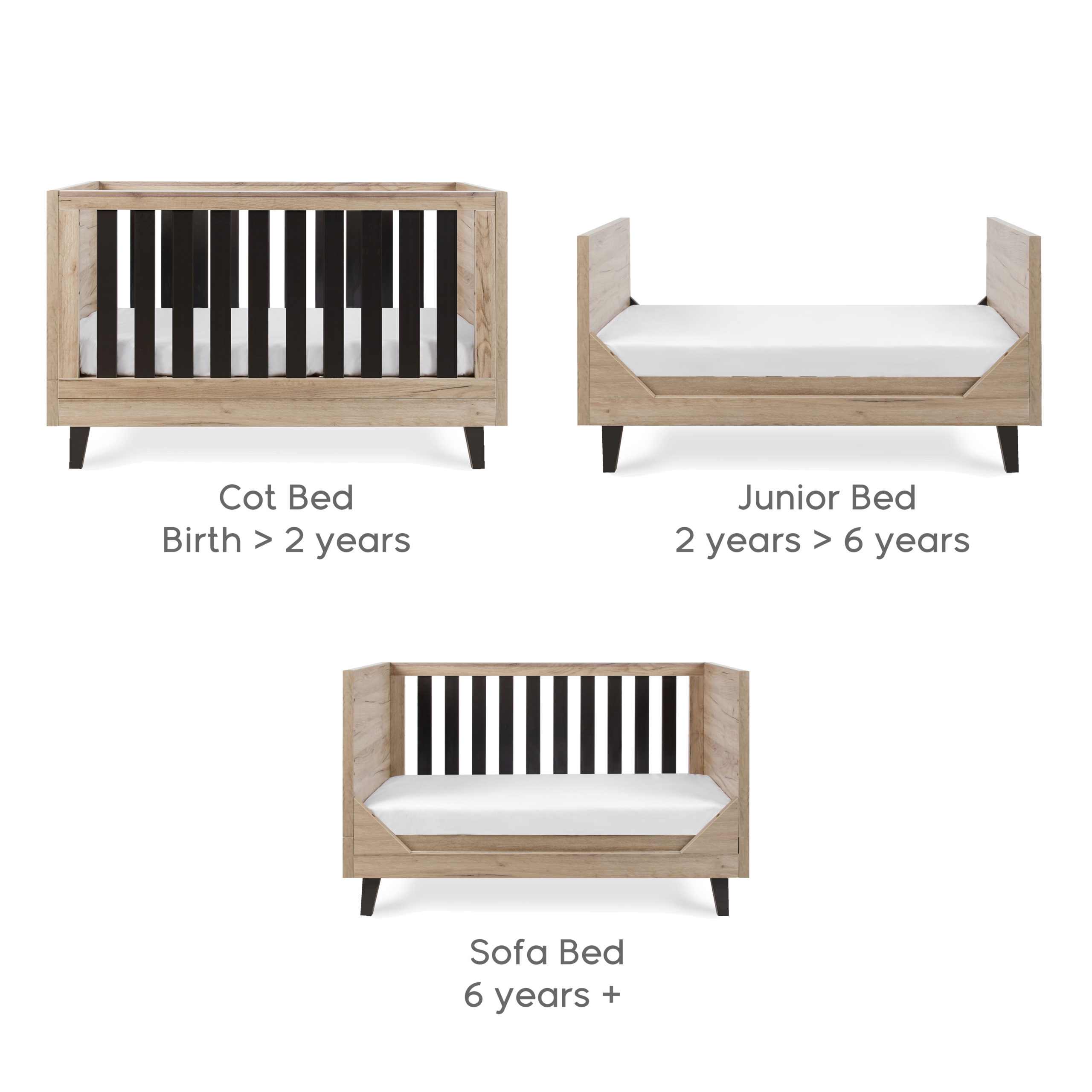 Como Cot Bed Distressed Oak Slate Grey 15 Como Cot Bed Distressed Oak Slate Grey 15