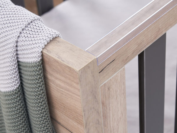 Como Cot Bed Distressed Oak Slate Grey 2