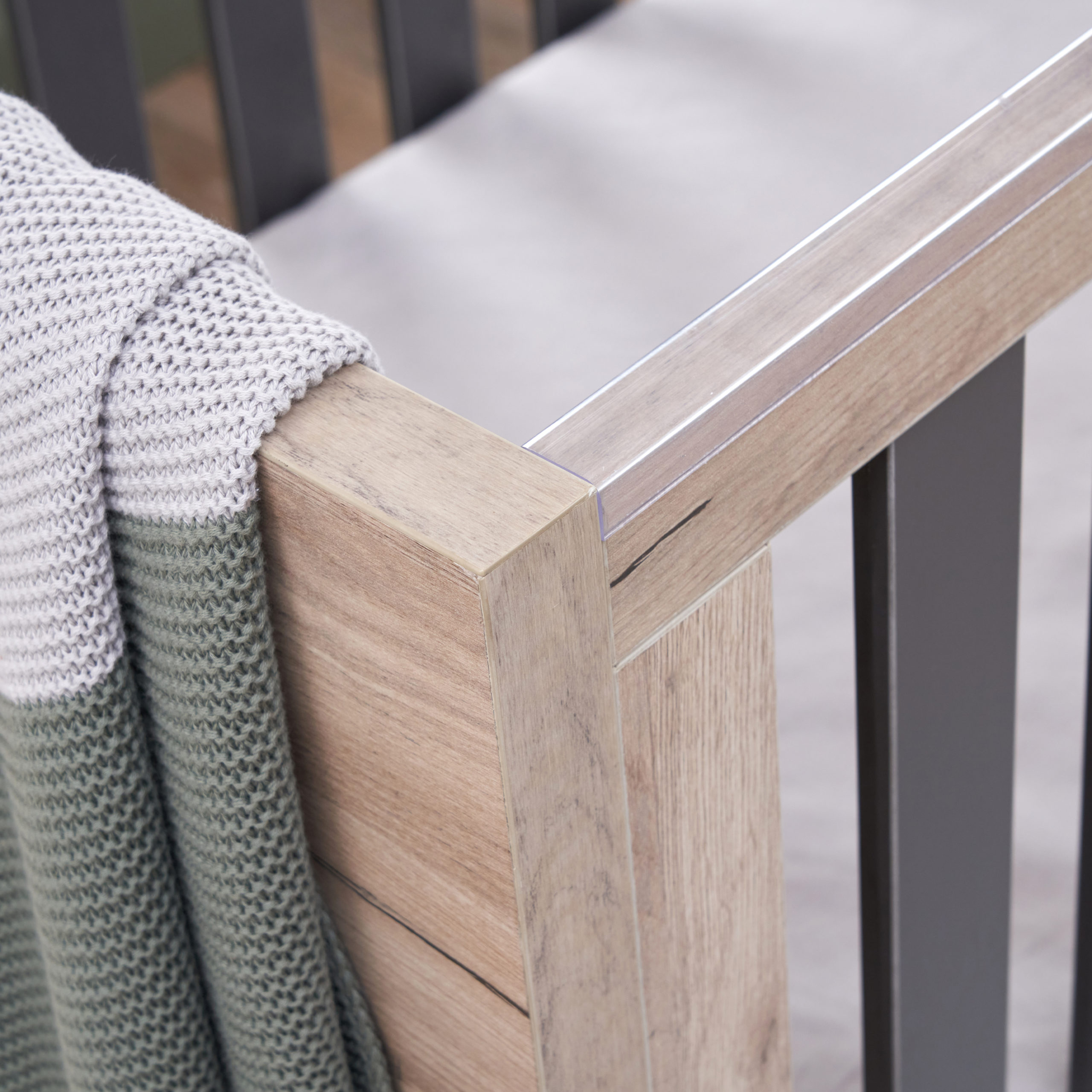 Como Cot Bed Distressed Oak Slate Grey 2 Como Cot Bed Distressed Oak Slate Grey 2