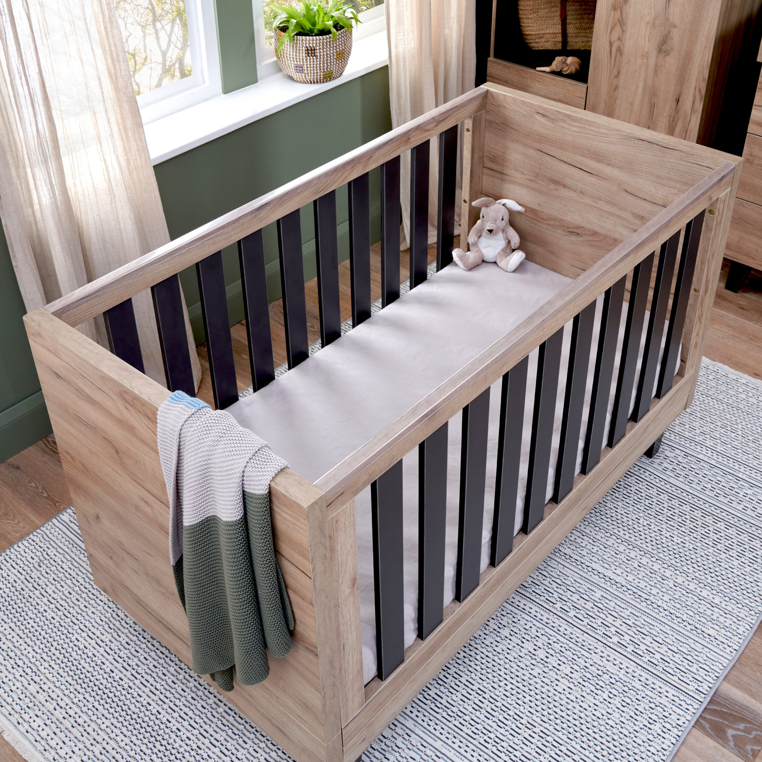 Como Cot Bed Distressed Oak Slate Grey 4 Como Cot Bed Distressed Oak Slate Grey 4