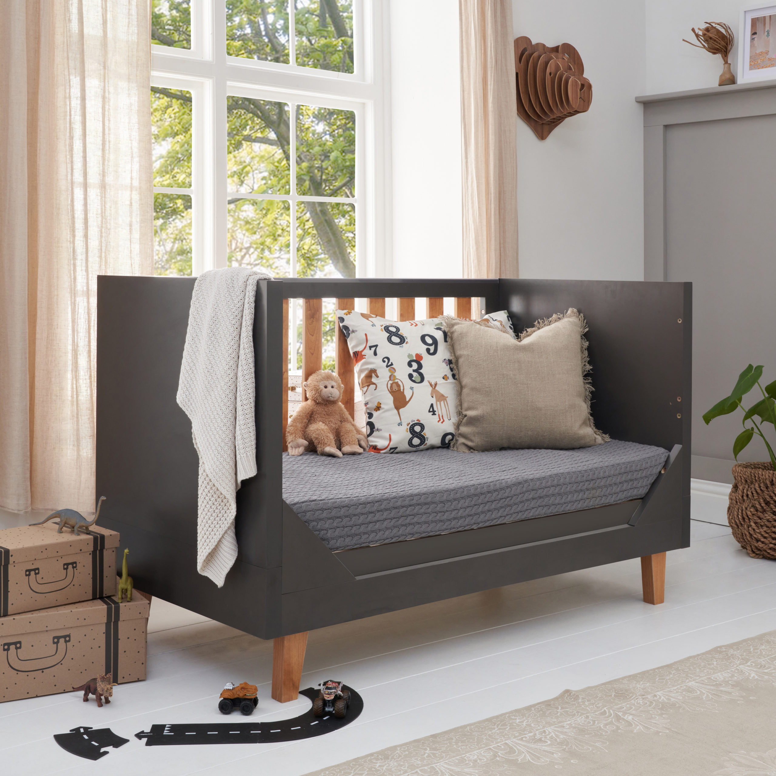 Como Cot Bed Slate Grey Rosewood 7 c Como Cot Bed Slate Grey Rosewood 7 c