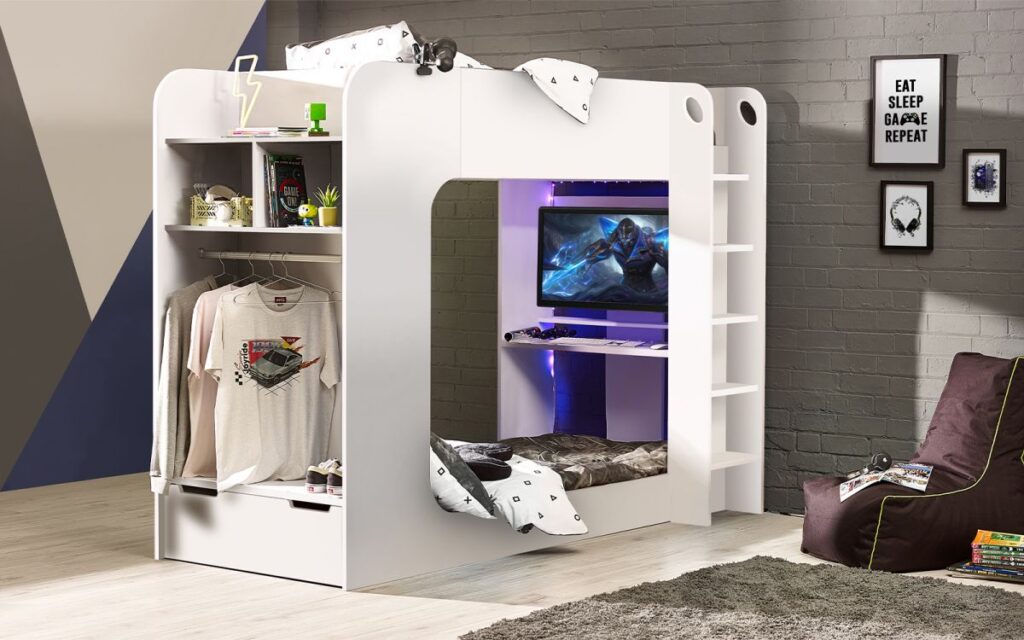 impact gaming bunk white roomset impact gaming bunk white roomset