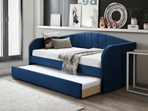 Fabric Day Bed Blue Open scaled