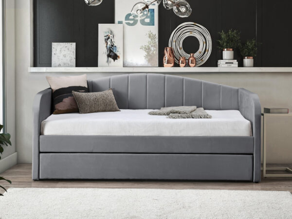 Fabric Day Bed Grey scaled