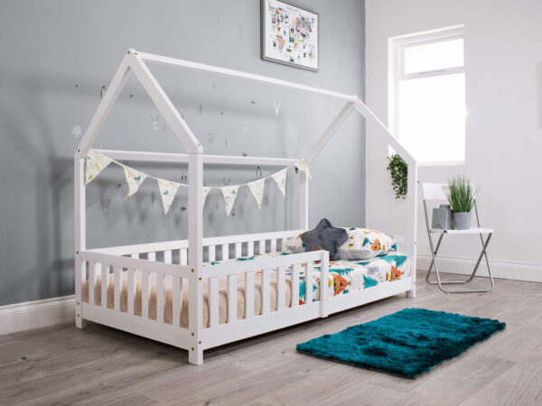 Explorer Playhouse Bed White Angle