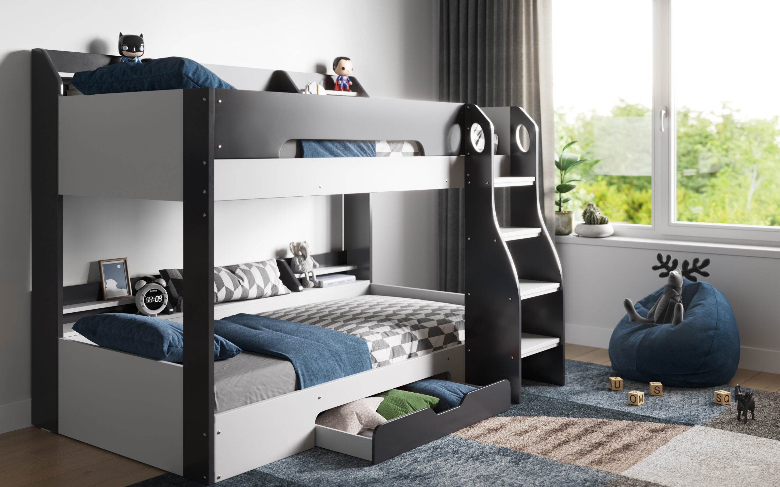 Flick Bunk Bed Grey tz4 2