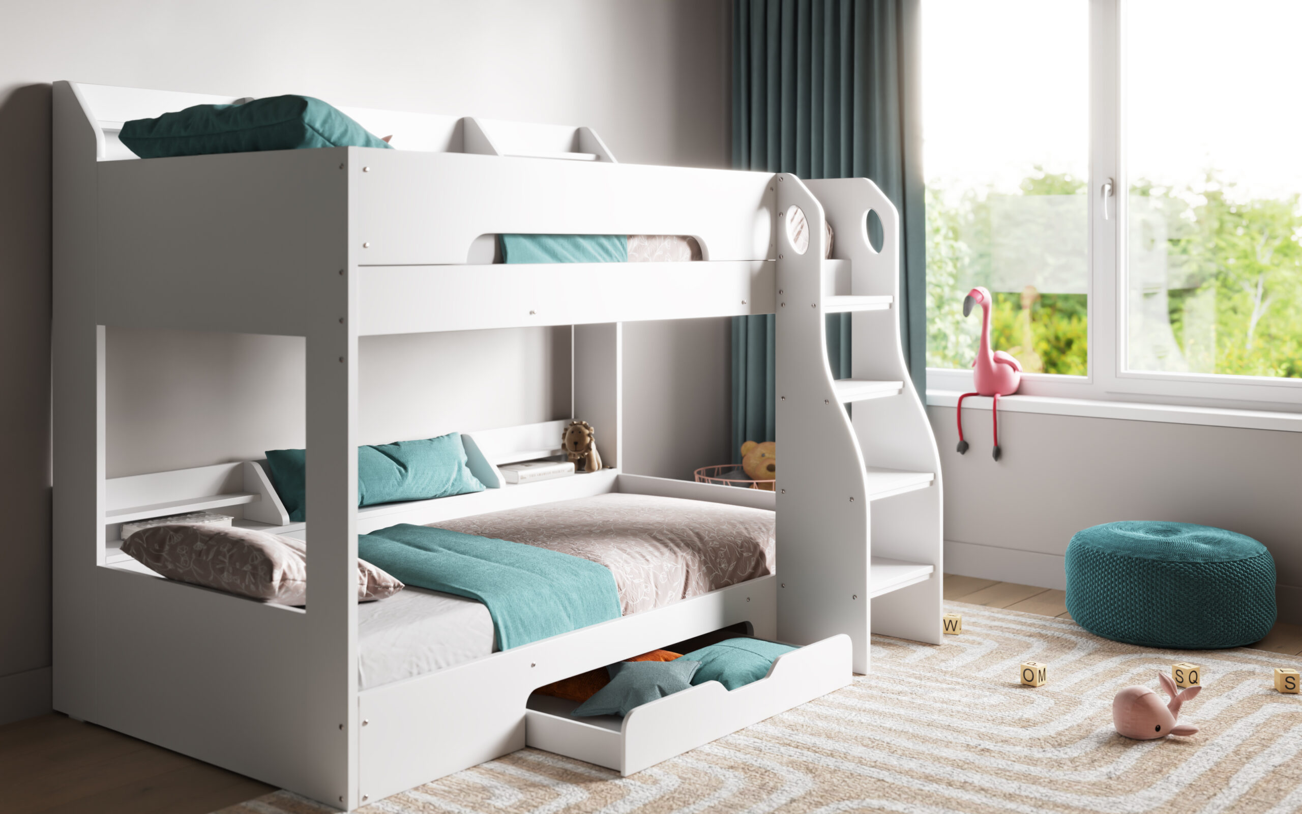 Flick Bunk Bed White tz4 2 Flick Bunk Bed White tz4 2