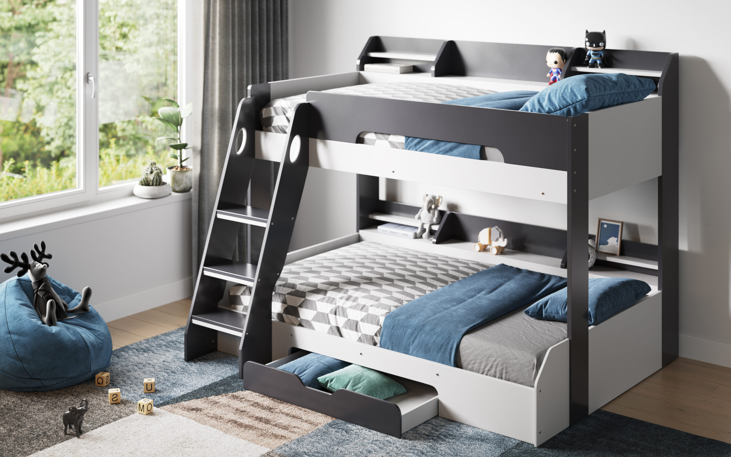 Flick Triple Bed tz1(grey) 2 Flick Triple Bed tz1(grey) 2