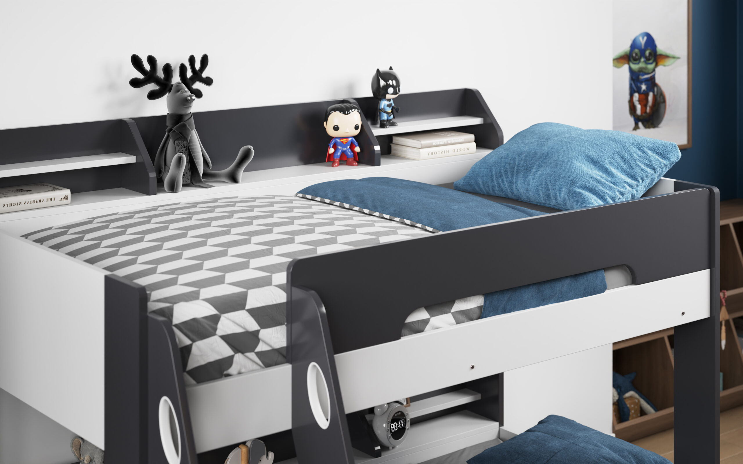 Flick Triple Bed tz1(grey) 4 Flick Triple Bed tz1(grey) 4