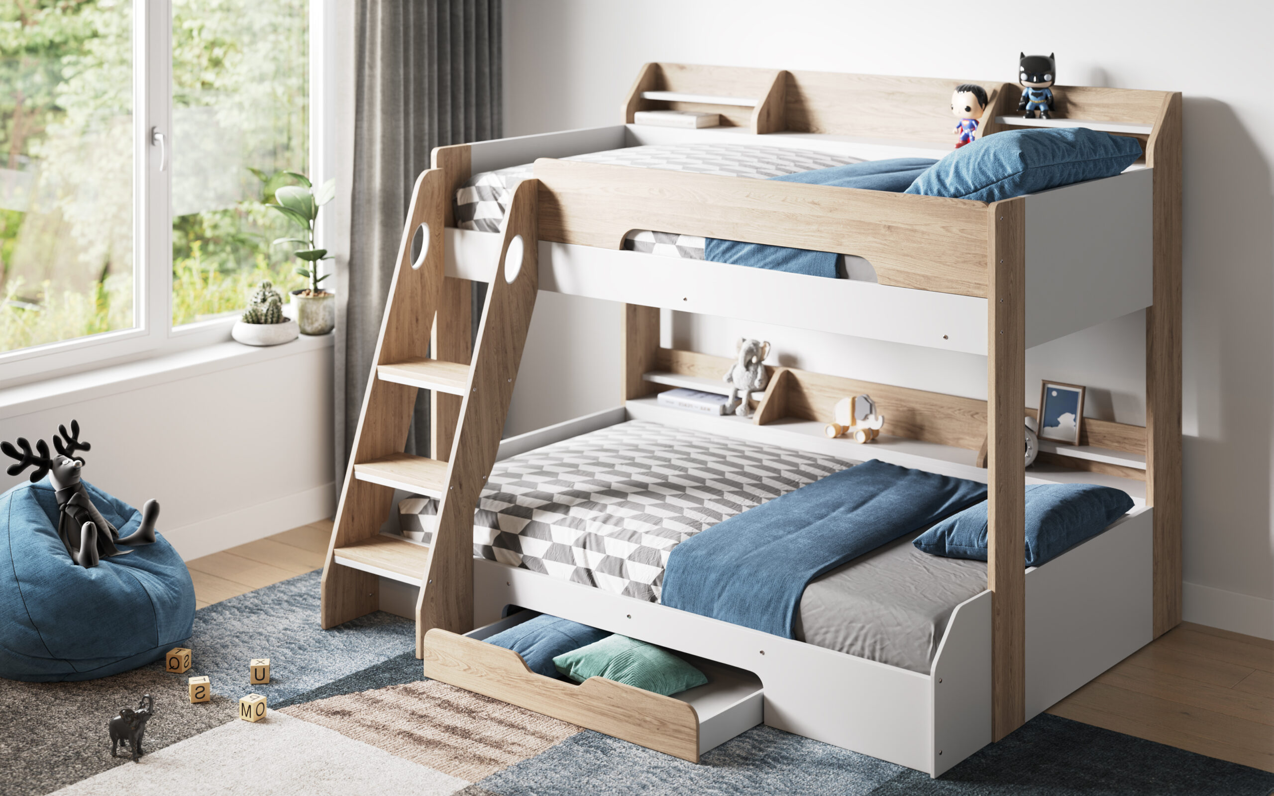 Flick Triple Bed tz1(oak) 2 Flick Triple Bed tz1(oak) 2