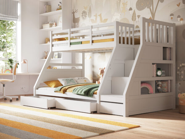 Lunar Triple Bunk Bed tz2 2(white)