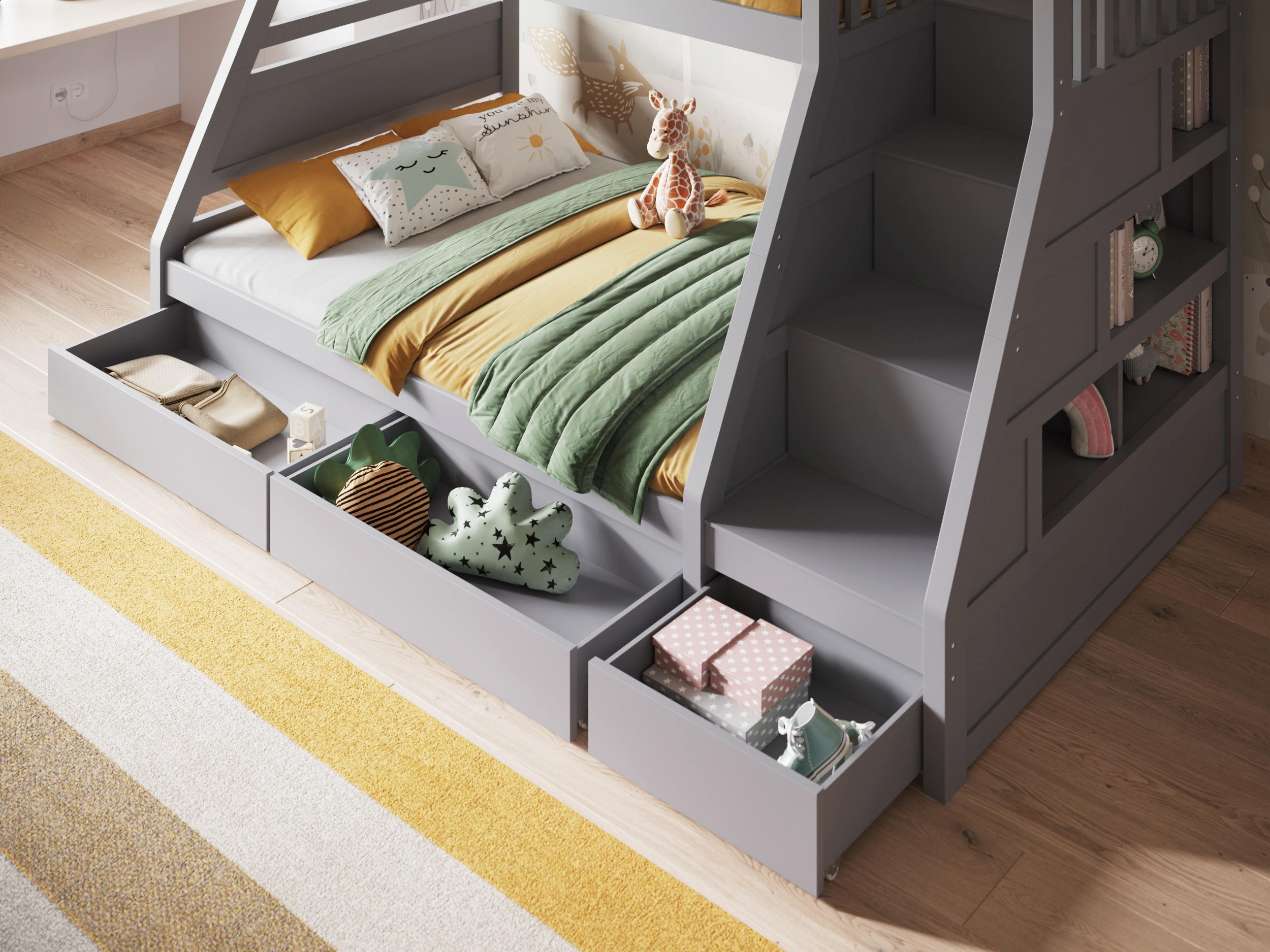 Lunar Triple Bunk Bed tz2 4 Lunar Triple Bunk Bed tz2 4