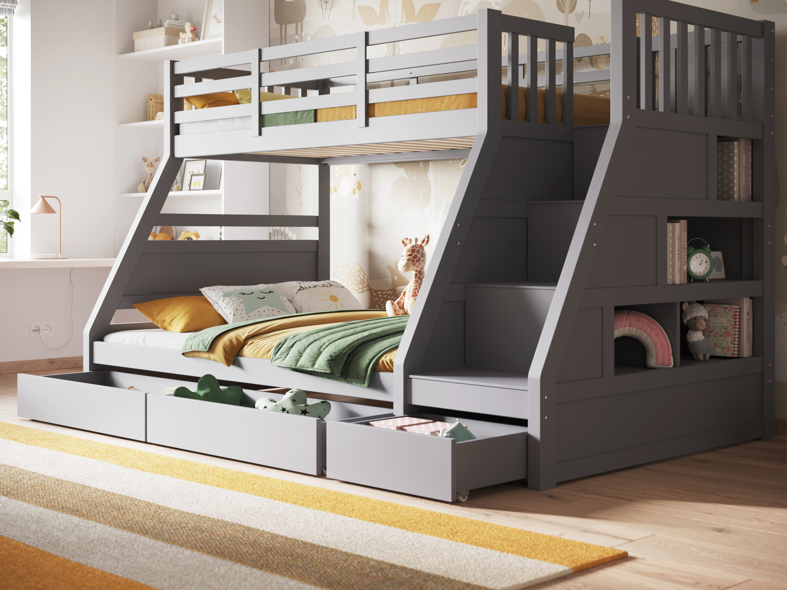 Lunar Triple Bunk Bed tz2 5 Lunar Triple Bunk Bed tz2 5