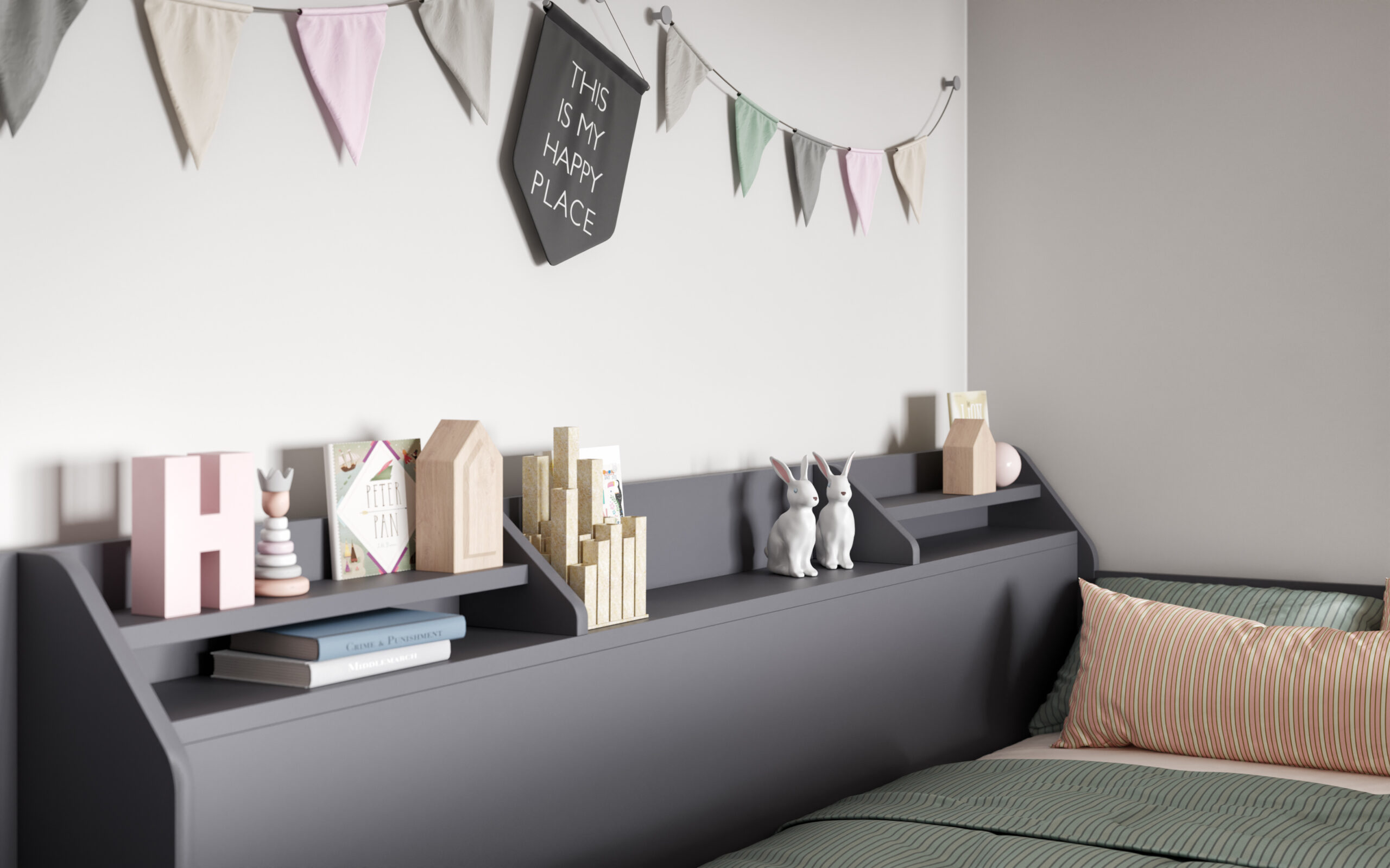 Slick Triple Bunk Bed Grey tz1(4) Slick Triple Bunk Bed Grey tz1(4)