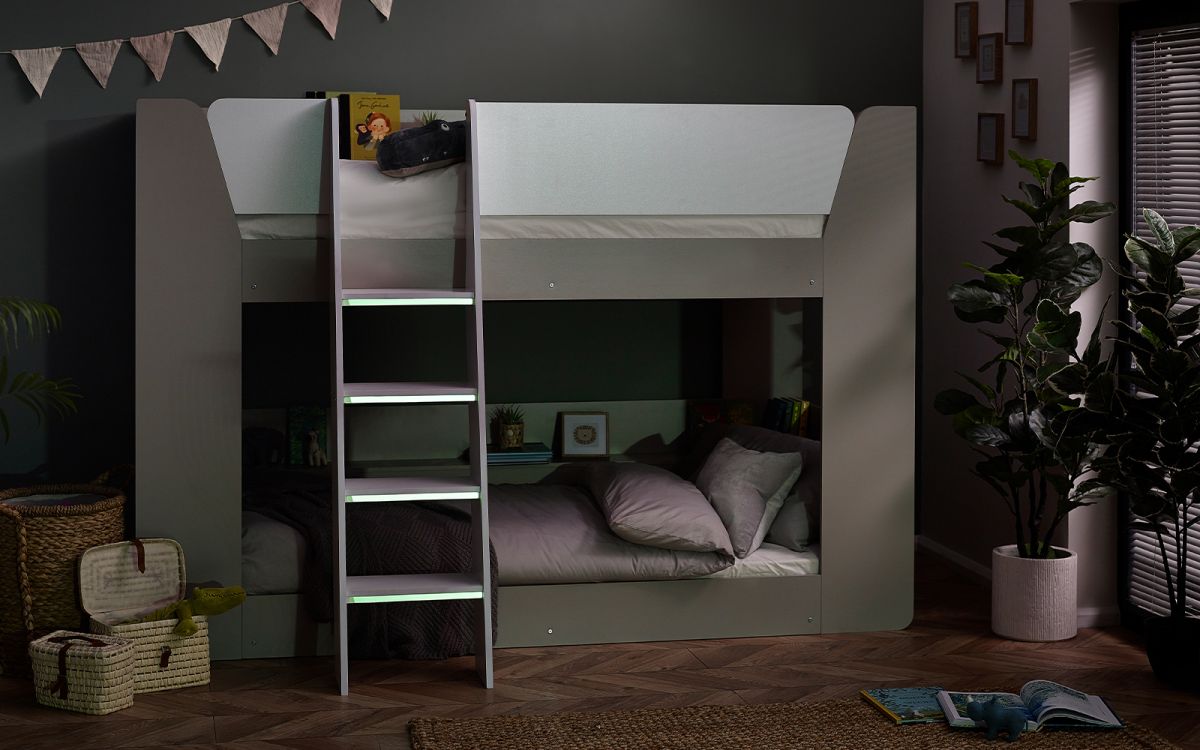 par202 parsec bunk bed taupe white roomset 2 par202 parsec bunk bed taupe white roomset 2