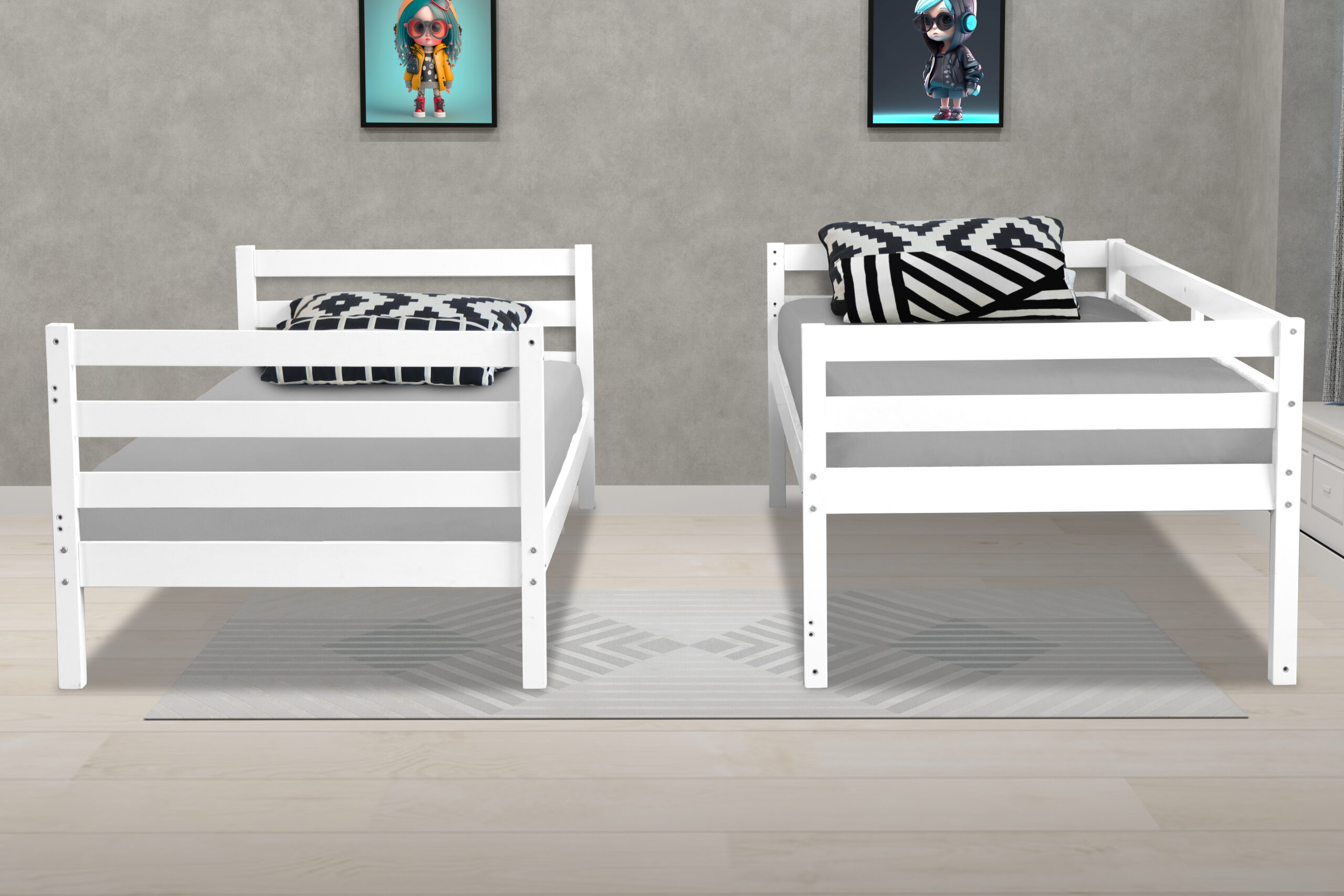 Bailey Bunk White Split Bailey Bunk White Split