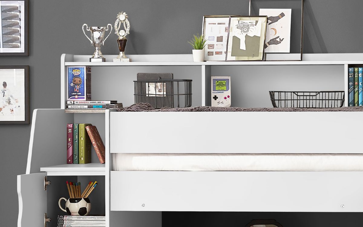 cam810 camelot staircase bunk all white detail 2 cam810 camelot staircase bunk all white detail 2