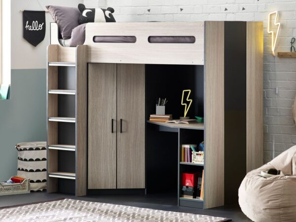 hercules highsleeper roomset woodgrain anthracite