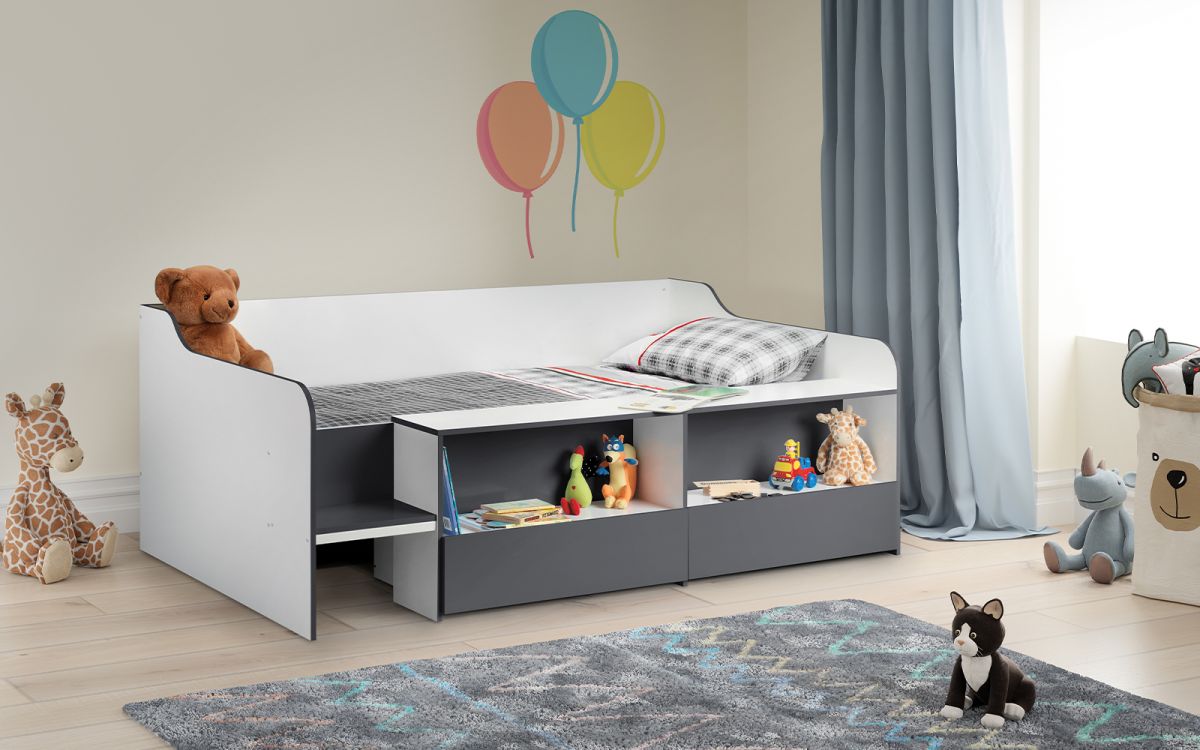 ste105 stella low sleeper charcoal white roomset 1 ste105 stella low sleeper charcoal white roomset 1